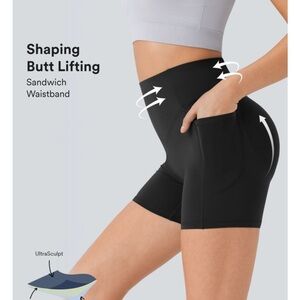 Halara Black Women's Shaping Shorts size medium 5” inseam NEW